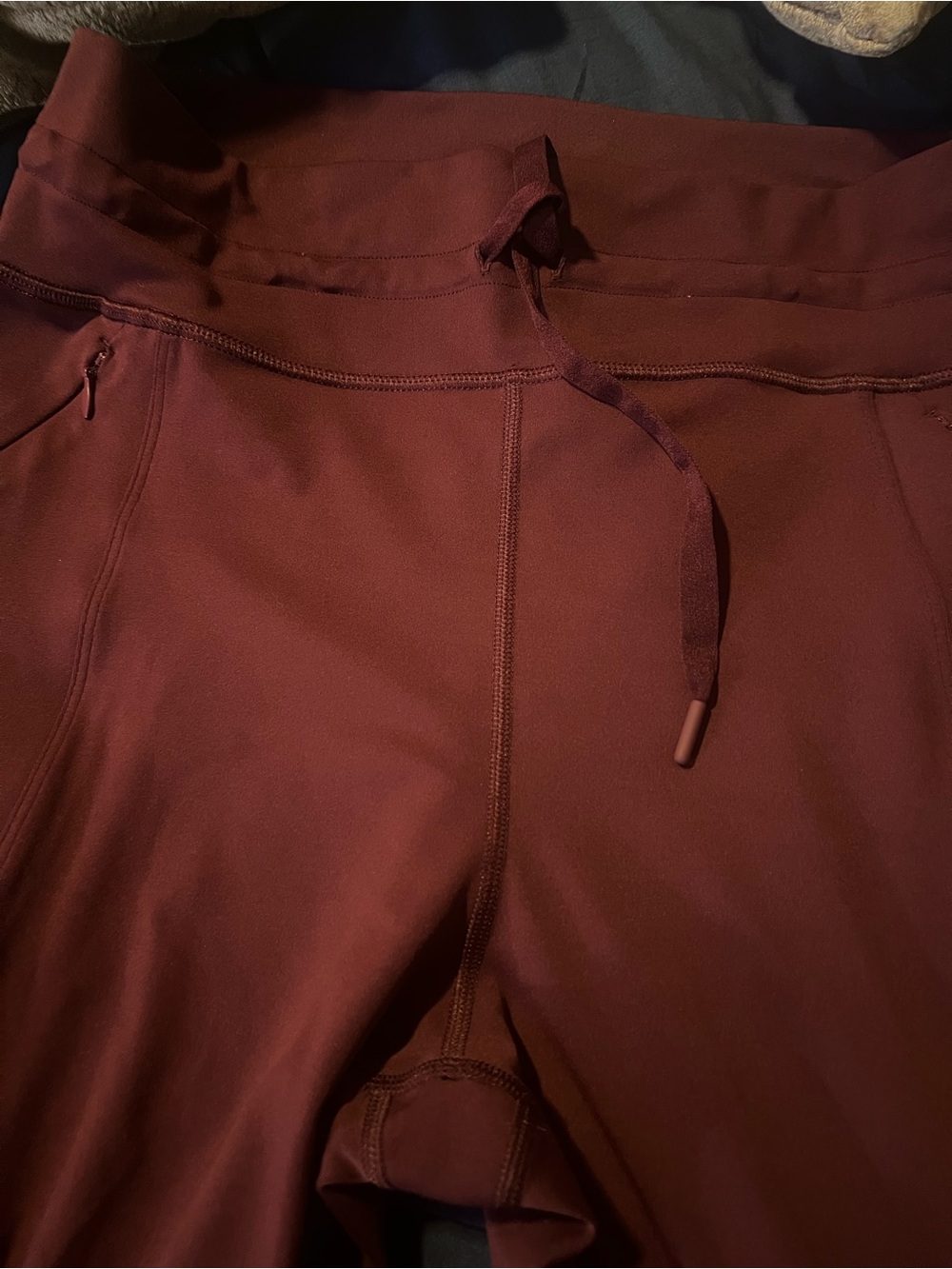 PINK Victoria's Secret Maroon Active Jogger Pants - Comfortable Drawstring Waist